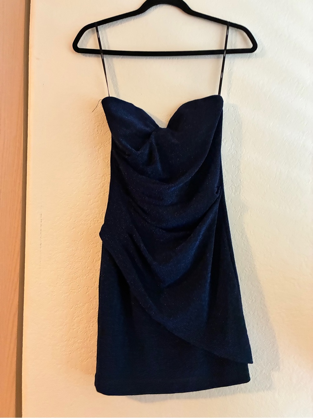 3/$20 Forever 21 Navy Strapless Draped Cocktail Dress